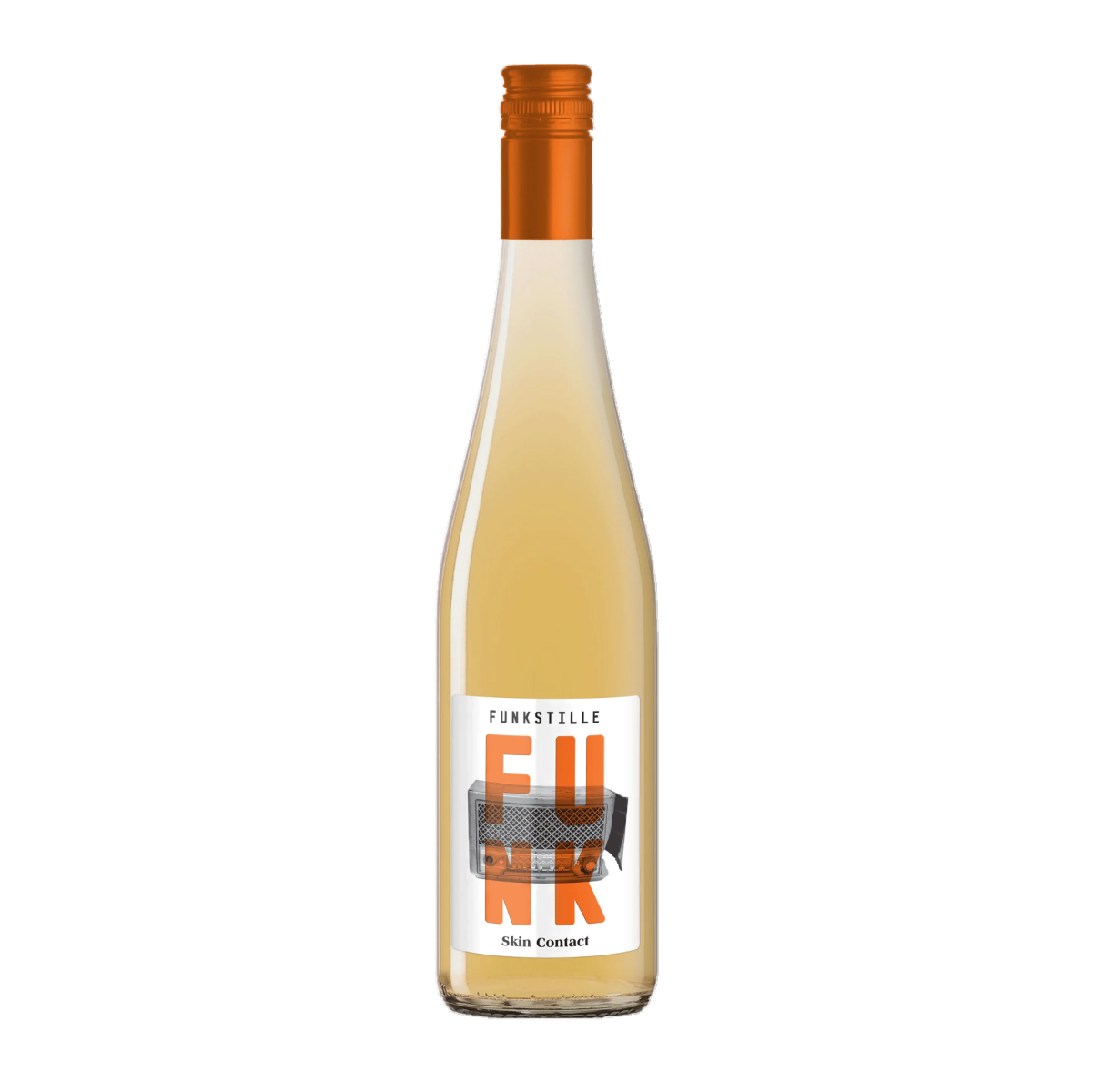 Funkstille Skin Contact from Niederösterreich - a vibrant orange wine with distinctive skin contact characteristics - bottle png